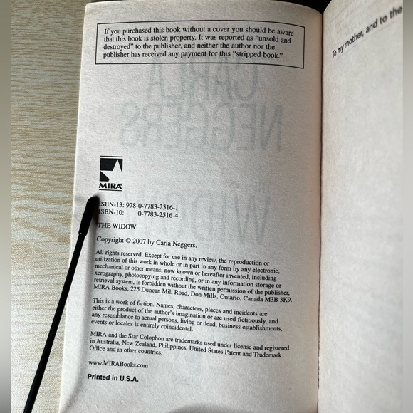 The Widow by Carla Neggers ISBN: 0778325164 - Picture 4 of 12